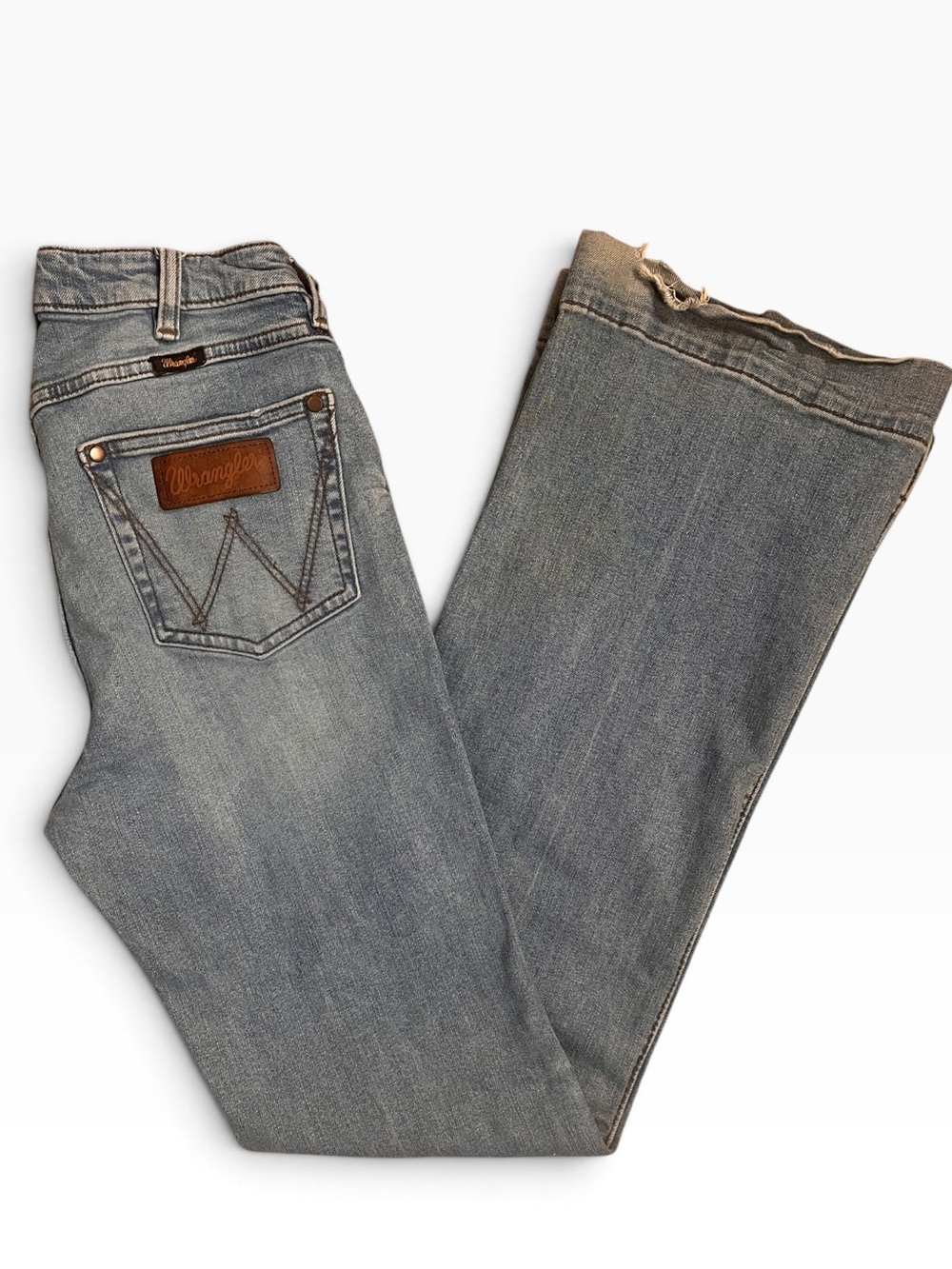 Wrangler Retro High Rise Trouser Jeans Womens 28x34 Bootcut Sexy Cowgirl Western